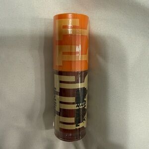 Decorative Orange and Brown Glass Candle Holder
